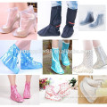 New design ladies waterproof anti slip high heel rain shoe covers transparent pvc rain shoes